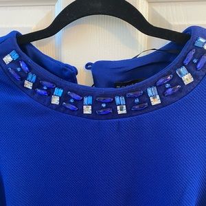 Scallop hem royal blue cocktail dress size 4